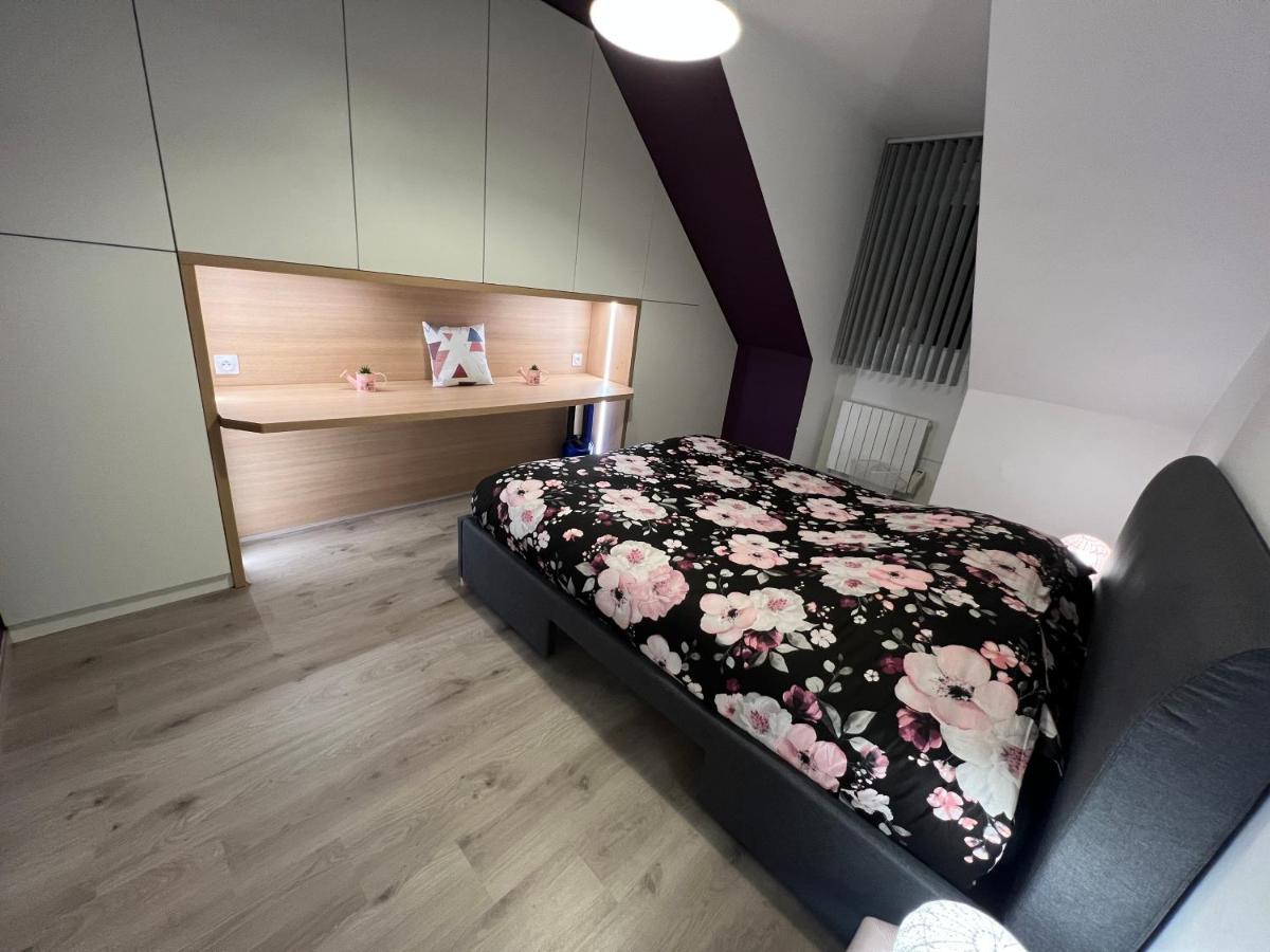 T3 Flat Moderne Sur 2 Etages Metro Parking Free Entrance Autonome Apartment Rouen Luaran gambar